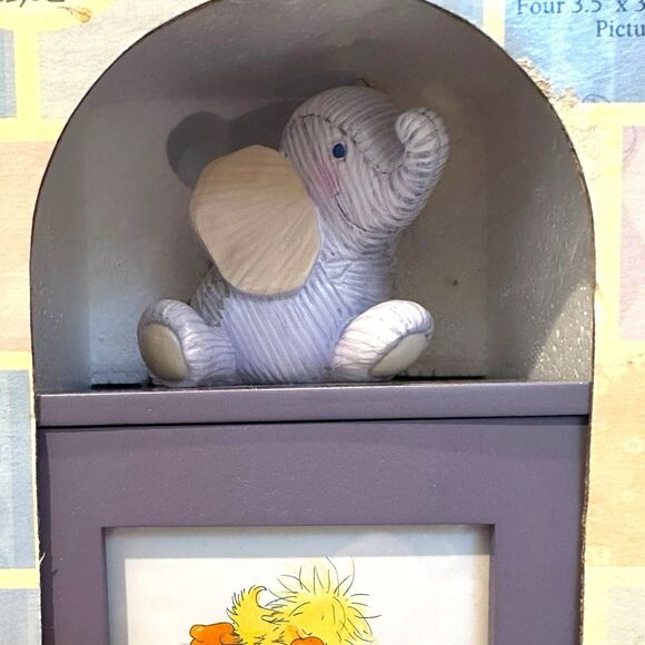 Little Suzys Zoo Baby Spinning Photo Cube - Purple & Grey with Baby Elephant - Picture 2 of 7
